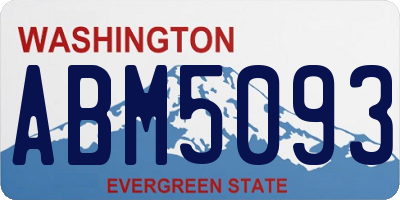 WA license plate ABM5093