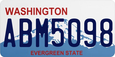WA license plate ABM5098