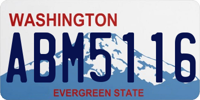 WA license plate ABM5116