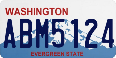 WA license plate ABM5124