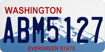 WA license plate ABM5127