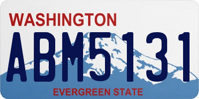 WA license plate ABM5131