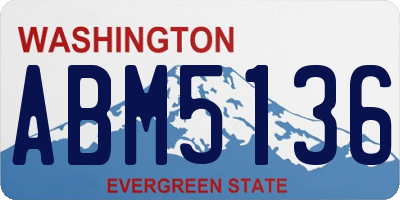 WA license plate ABM5136
