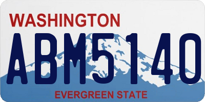 WA license plate ABM5140