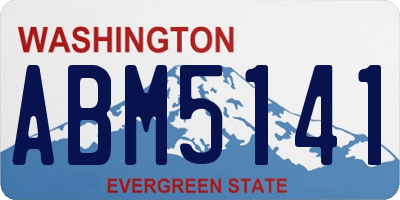 WA license plate ABM5141
