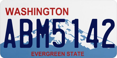 WA license plate ABM5142