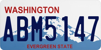 WA license plate ABM5147