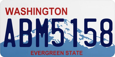 WA license plate ABM5158