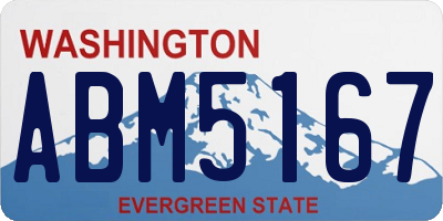 WA license plate ABM5167