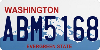 WA license plate ABM5168