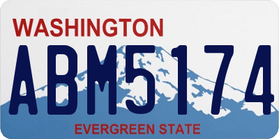 WA license plate ABM5174
