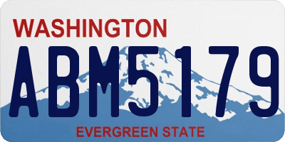 WA license plate ABM5179