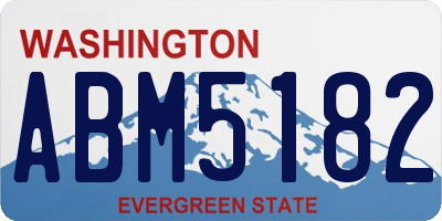 WA license plate ABM5182