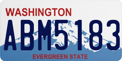 WA license plate ABM5183