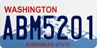 WA license plate ABM5201