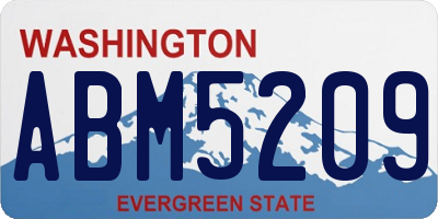 WA license plate ABM5209