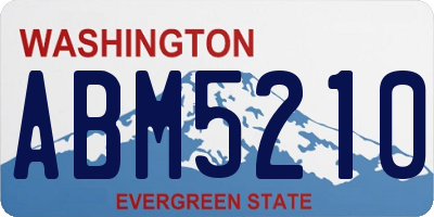 WA license plate ABM5210