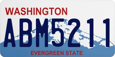 WA license plate ABM5211