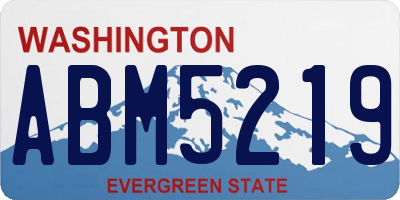 WA license plate ABM5219