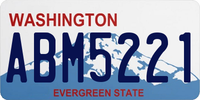 WA license plate ABM5221