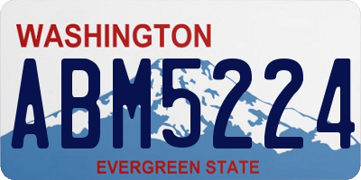 WA license plate ABM5224