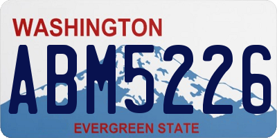 WA license plate ABM5226