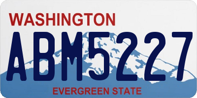 WA license plate ABM5227