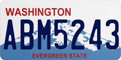 WA license plate ABM5243