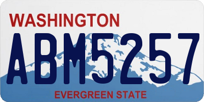 WA license plate ABM5257