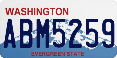 WA license plate ABM5259
