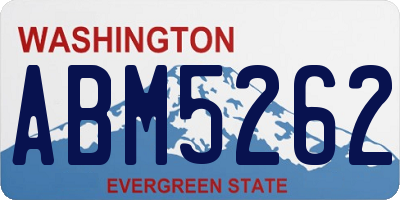 WA license plate ABM5262