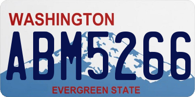 WA license plate ABM5266