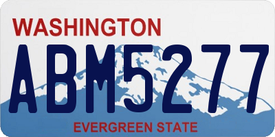 WA license plate ABM5277