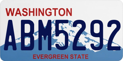 WA license plate ABM5292