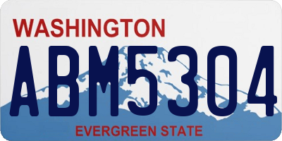 WA license plate ABM5304
