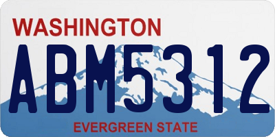 WA license plate ABM5312