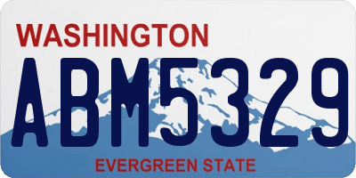 WA license plate ABM5329