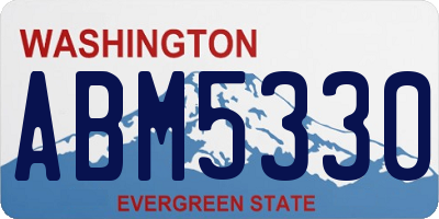 WA license plate ABM5330