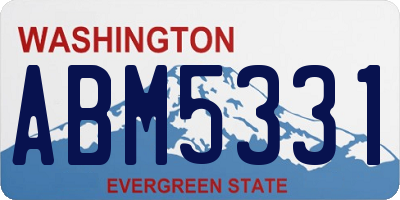 WA license plate ABM5331
