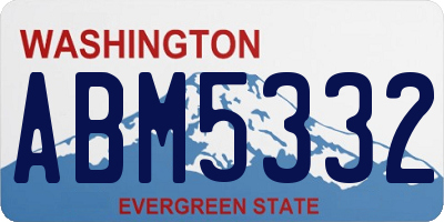 WA license plate ABM5332