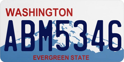 WA license plate ABM5346