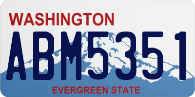 WA license plate ABM5351