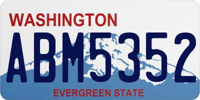 WA license plate ABM5352