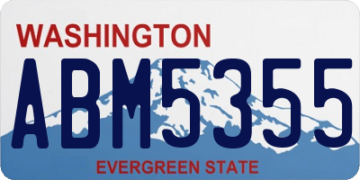 WA license plate ABM5355