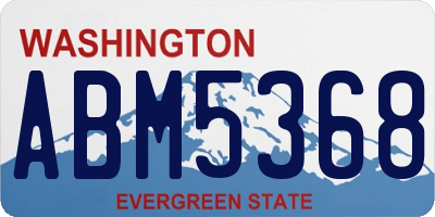 WA license plate ABM5368