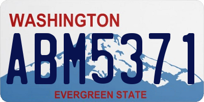 WA license plate ABM5371