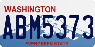WA license plate ABM5373