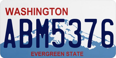 WA license plate ABM5376