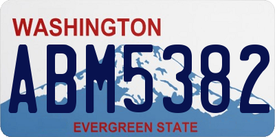 WA license plate ABM5382