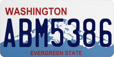 WA license plate ABM5386